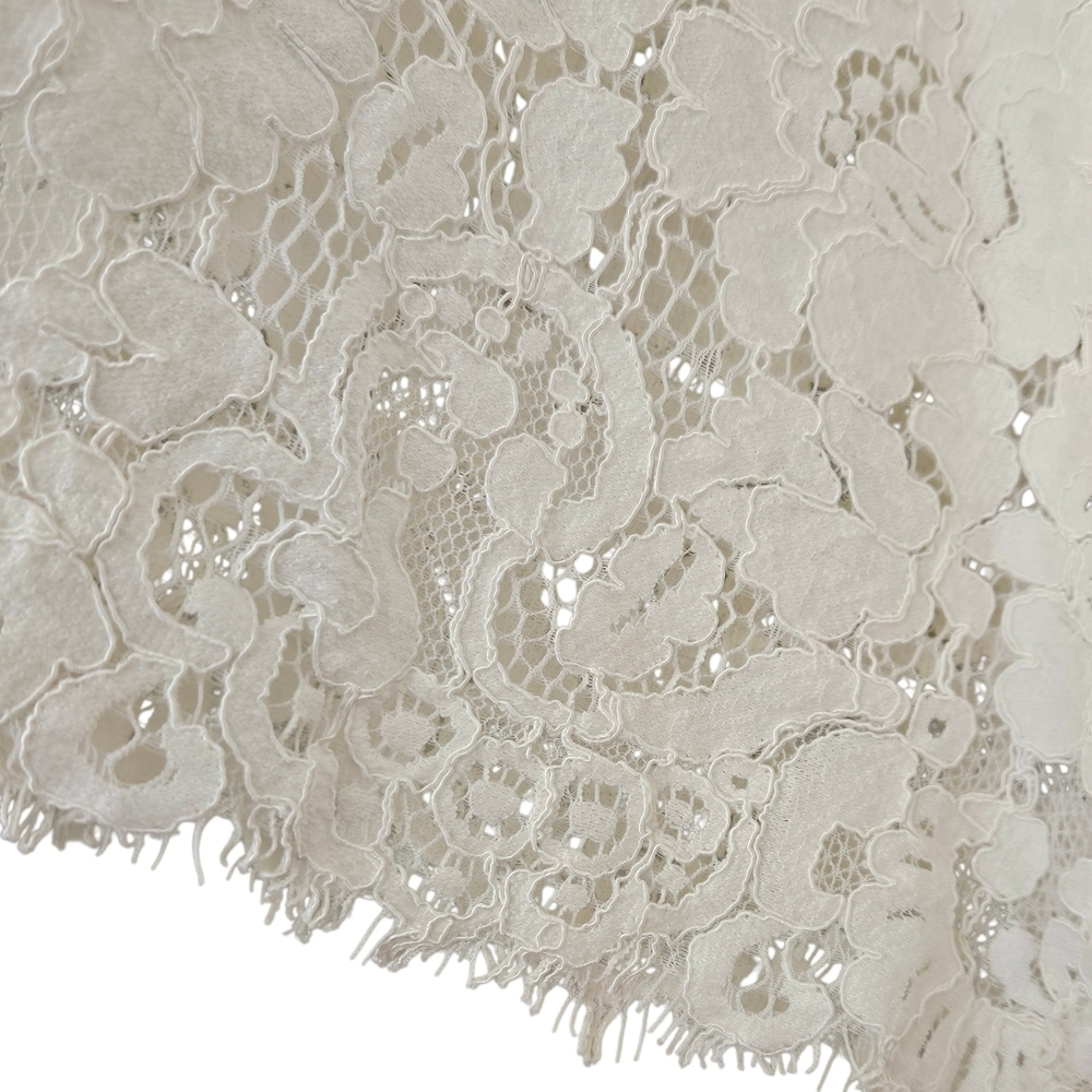 Soma Robe All Over Lace Size L/XL Ivory Satin Details Attached Belt - Picture 4 of 16